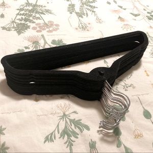 Set of 14 Black Velvet Hangers (slim, stackable)